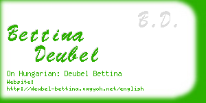 bettina deubel business card